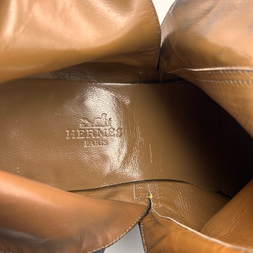 Hermes Neo Boots Navy Suede Palladium Hardware SIZE 38.5 No Box No Dustbag - Picture 12 of 16